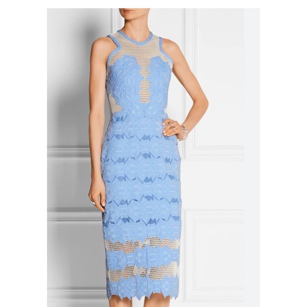 Jonathan Simkhai Powder Blue Lace Midi Dress